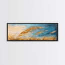 Golden Wheat in the Wind, Rustic Autumn Nature Wall Art, Warm Earthy Landscape Painting, Farmhouse Fall Decor, Cozy Home Artwork