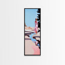 Woman, Sand Reflection, Dreamy Art, Canvas Print, Coastal Art, Minimalist Aesthetic, Soft Color Palette, Living Room Wall Art