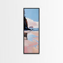 Tranquil Beach Scene, Coastal Canvas Print, Landscape Art, Sunset Decor, Serene Wall Art, Living Room Artwork, Beach Aesthetic