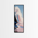 Ocean Wave, Surf Art, Coastal Wall Decor, Beach Vibes, Blue and Pink Seascape, Watercolor Style, Modern Living Room Art, Canvas Print