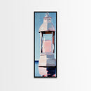 Lantern Glow, Nautical Artwork, Cozy Ambiance, Minimalist Coastal, Canvas Print, Beach House Wall Art, Warm Aesthetic, Living Room Decor