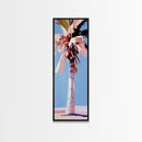 Palm Tree, Coastal Breeze, Tropical Aesthetic, Framed Canvas Print, Beach House Decor, Minimalist Painting, Living Room Art, Gift