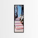 Coastal Pathway, Nature Wall Art, Beach House Decor, Minimalist Landscape, Framed Canvas Print, Blue Wall Art, Summer Aesthetic