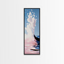 Ocean Wave, Water Splash, Framed Canvas Print, Abstract Coastal Art, Beach House Decor, Modern Minimalist, Tranquil Wall Art