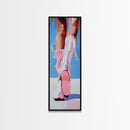 Pink Cowboy Boots, Western Aesthetic, Fashion Art, Canvas Print, Cowgirl Wall Art, Feminine Decor, Boho Style, Chic Bedroom Artwork