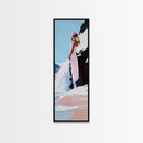 Woman in Nature, Ocean View, Beach Scene, Canvas Print, Romantic Art, Soft Aesthetic, Minimalist Wall Art, Feminine Energy, Serene Mood