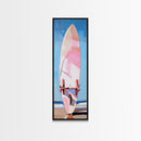 Surfboard Art, Beach Wall Decor, Coastal Living Print, Modern Summer Art, Minimalist Style, Framed Canvas Print, Ocean Lover Gift