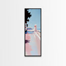 Seaside Walkway, Nautical Wall Art, Coastal Landscape, Canvas Print, Beach House Decor, Ocean Painting, Minimalist Art, Bedroom Wall Art