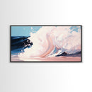 Powerful Wave, Ocean Art, Beach Decor, Coastal Living, Seascape Painting, Nautical Theme, Modern Abstract, Blue Wall Art, Canvas Print