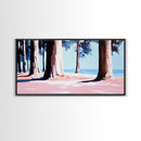 Pine Forest, Tranquil Landscape Art, Nature Inspired Print, Coastal Trees, Earthy Tones, Modern Wilderness Decor, Canvas Print