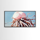 Jellyfish Art, Underwater Fantasy, Oceanic Decor, Ethereal Sea Life, Modern Coastal Home, Blue and Pink Palette, Canvas Print