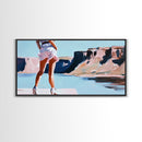 Desert Hike, Canyon View, Travel Photography Art, Adventure Aesthetic, Wanderlust Inspired Decor, Modern Boho Style, Framed Canvas Print