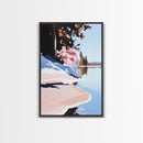 Lakeside Serenity, Peaceful Landscape, Framed Canvas Print, Tranquil Wall Art, Nature Lover Gift, Minimalist Decor, Cozy Home Aesthetic