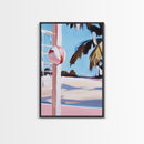 Beach Volleyball, Coastal Fun, Tropical Vibes, Sunset Sport, Canvas Print, Summer Wall Art, Beach House Decor, Relaxed Style