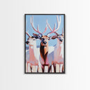 Majestic Deer, Wildlife Wall Art, Rustic Lodge Decor, Cabin Aesthetic, Fall Art, Nature Inspired, Framed Canvas Print, Animal Painting