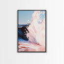 Ocean Wave Painting, Coastal Beach Art, Abstract Water Scene, Framed Canvas Print, Modern Nautical Decor, Living Room Wall Art, Boho Art