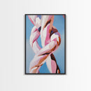 Twisted Form, Abstract Figure, Surreal Art, Modern Minimalist Style, Contemporary Wall Decor, Framed Canvas Print, Office Art
