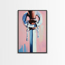 Anchor Close-Up, Marine Theme Art, Boho Coastal Wall Decor, Nautical Abstract Art, Framed Canvas Print, Minimalist Ocean Home Decor