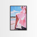Elegant Dress, Fashion Wall Art, Feminine Aesthetic, Chic Decor, Stylish Woman, Soft Pastels, Modern Minimalist, Canvas Print
