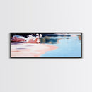 Reflections on Water, Tranquil Lakeside Scene, Minimalist Nature Art, Canvas Print, Serene Blue Tones, Relaxing Wall Art, Office Decor