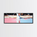 Pink Reflection, Abstract Art, Feminine Aesthetic, Soft Pastel Painting, Canvas Print, Minimalist Wall Art, Bedroom Wall Decor