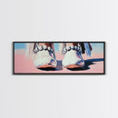 Bohemian Sandals, Chic Summer, Beach Vibes, Fashion Canvas Print, Bedroom Wall Art, Coastal Aesthetic, Trendy Boho Decor