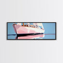 Nautical Boat Art, Ocean Sailing Painting, Coastal Framed Canvas Print, Minimalist Wall Decor, Blue Seascape Artwork, Beach House Style