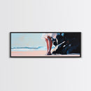 Sunset Beach, Peaceful Retreat, Ocean Serenity, Coastal Canvas Print, Living Room Wall Art, Soft Pastel Decor, Minimalist Wall Art