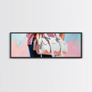 Pink Handbag, Fashion Wall Art, Feminine Aesthetic, Chic Decor, Framed Canvas Print, Modern Bedroom Art, Minimalist Artwork