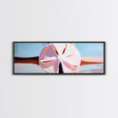 Sand Dollar Art, Coastal Wall Decor, Beach House Art, Nautical Print, Minimalist Ocean Painting, Pastel Seascape, Framed Canvas Print