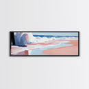 Ocean Waves, Surf Art, Coastal Horizon, Serene Beach Scene, Nautical Theme, Framed Canvas Print, Living Room Wall Art, Beach Decor