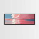 Pink Sunset, Tranquil Beach, Evening Serenity, Canvas Print, Coastal Wall Art, Bedroom Decor, Soft Aesthetic, Modern Home Design