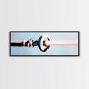 Sailboat Knot, Nautical Theme, Ocean Life, Framed Canvas Print, Coastal Home Decor, Minimalist Seaside Art, Beach House Wall Art