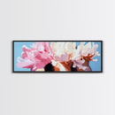 Blooming Peonies, Soft Floral Art, Pastel Wall Decor, Framed Canvas Print, Romantic Aesthetic, Bedroom Wall Art, Feminine Style