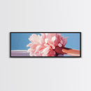 Reflection Peony, Feminine Wall Art, Elegant Floral Decor, Framed Canvas Print, Soft Aesthetic, Bedroom Wall Art, Pastel Beauty