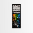Abstract Mountain, Scenic Landscape, Autumn Colors Art, Canvas Print, Bold Nature Painting, Modern Wall Art, Office Decor