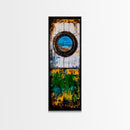 Nautical Window, Rustic Wood, Coastal Home, Canvas Print, Ocean View, Maritime Wall Art, Beach House Decor, Living Room Wall Art