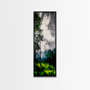 Misty Forest, Green Meadow, Sun Rays, Canvas Print, Nature Wall Art, Modern Landscape, Serene Decor, Living Room Art, Tranquil Home Decor