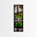 Forest Reflection, Cabin On Water, Tranquil Nature Scene, Woodsy Home Decor, Green Wall Art, Peaceful Landscape, Framed Canvas Print