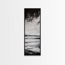 Monochrome Seascape, Minimalist Ocean Art, Black White Canvas Print, Coastal Home Decor, Large Wall Art, Beach Painting, Modern Artwork