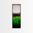 Abstract Green Field, Minimalist Landscape Painting, Modern Nature Art, Canvas Print, Vibrant Green Wall Decor, Contemporary Home Art