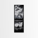 Teton Mountains, Framed Canvas Print, National Park Art, Rustic Cabin Decor, Wilderness Landscape, Black and White Art, Office Decor