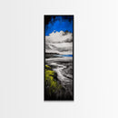 Coastal Marsh, Blue Sky, Canvas Print, Beach House Art, Minimalist Seascape, Ocean Decor, Nature Inspired Artwork, Living Room Art