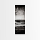 Black and White Seascape, Minimalist Ocean Horizon Art, Coastal Nautical Wall Decor, Modern Beach House Artwork, Framed Canvas Print