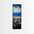 Ocean Horizon, Blue and White Seascape Painting, Coastal Wall Art, Modern Minimalist Decor, Living Room or Office Art, Canvas Print
