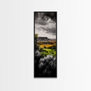 Autumn Fields, Dramatic Sky, Nature Landscape, Canvas Print, Scenic Wall Art, Rustic Home Decor, Warm Toned Painting, Living Room Art