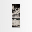 Ocean, Waves, Storm, Canvas Print, Coastal Wall Art, Beach House Decor, Dramatic Seascape, Minimalist Monochrome, Nautical Theme Artwork