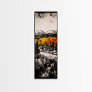 Autumn Forest, Mountain Landscape, Rustic Wall Art, Canvas Print, Fall Home Decor, Cozy Cabin Artwork, Nature Painting, Earthy Wall Accent