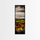 Autumn Fields, Rolling Hills, Warm Tones, Canvas Print, Rustic Landscape, Farmhouse Wall Art, Cozy Home Decor, Living Room Art