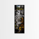 Flowing River Scene, Nature Photography, Tranquil Landscape Art, Framed Canvas Print, Cabin Wall Decor, Rustic Home Artwork, Autumn Theme